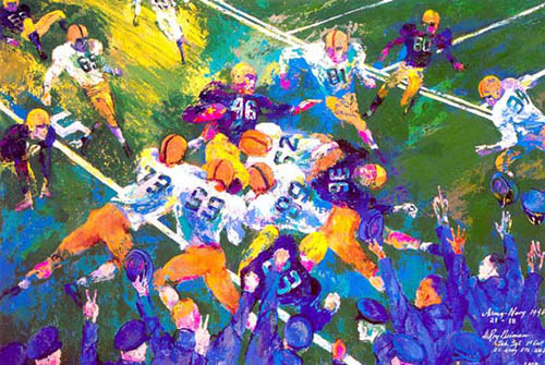 Leroy Neiman Hand Pulled Serigraph on Paper: "Defending Victory - 1946"
