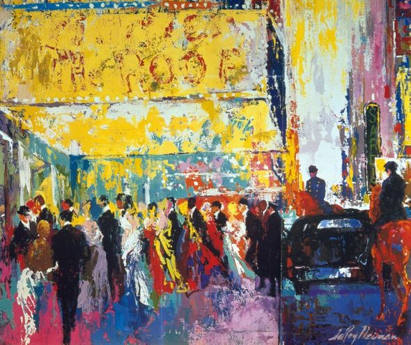 Leroy Neiman Hand Pulled Serigraph on Paper: "Opening Night on Broadway"