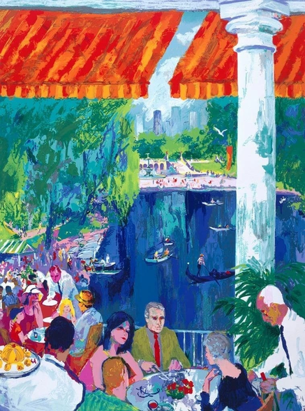 LeRoy Neiman Hand Signed Limited Edition Serigraph: "The Boathouse, Central Park "