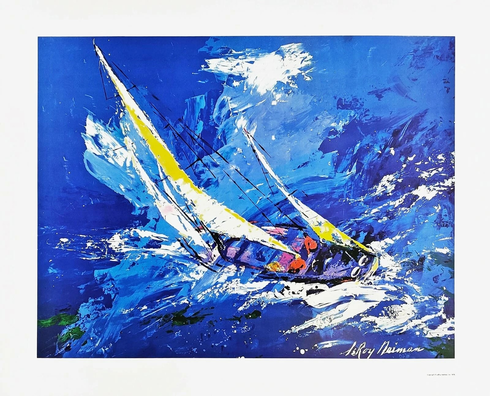 LeRoy Neiman Plate Signed Open Edition Print: "SAILING"