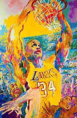 LeRoy Neiman Serigraph Print: "SHAQ"