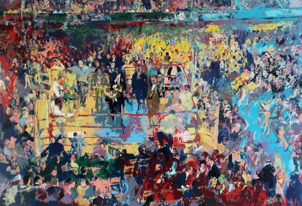 Leroy Neiman Signed Limited Edition Serigraph: "INTRODUCTION OF THE CHAMPIONS MADISON SQUARE GARDEN"