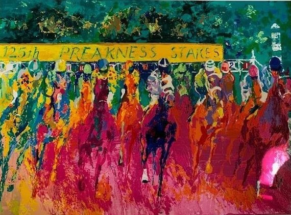 LeRoy Neiman Signed Limited Edition Serigraph on Paper: "125th Preakness Stakes "