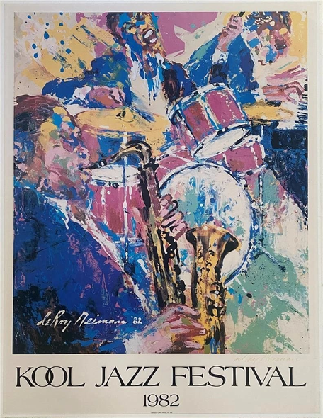LeRoy Neiman Signed Rare Poster Print: "Kool Jazz Festival "