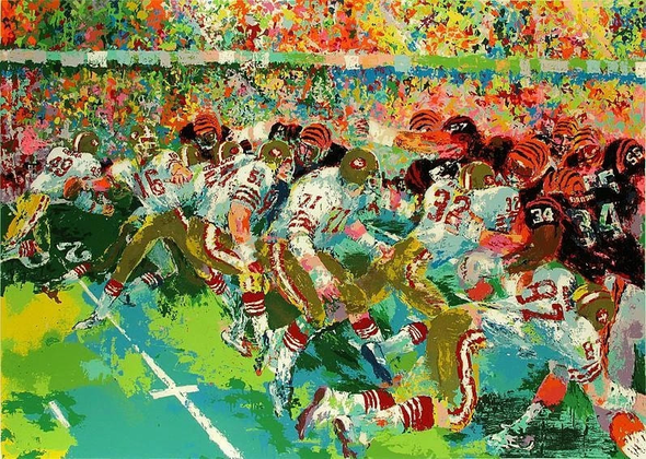 LeRoy Neiman Signed Serigraph: "Silverdome Superbowl"