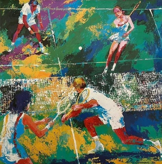 LeRoy Neiman Vintage Poster: "Mixed Doubles "
