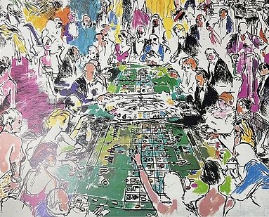 LeRoy Neiman Vintage Poster Print on Paper: "Game Of Life "