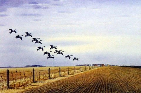 Les Kouba Print-Signed and Numbered:"Arrival of the Canadas"
