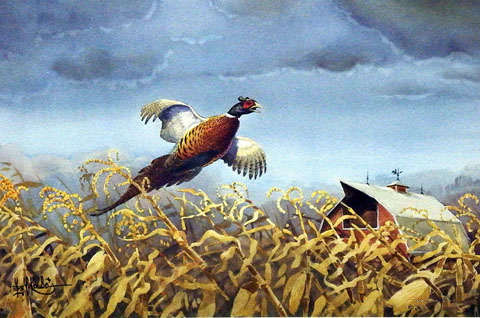 Les Kouba Print-Signed and Numbered:"Back Of The Barn"