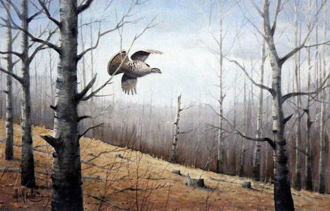 Les Kouba Print-Signed and Numbered:"Leaving The Cut-Over"