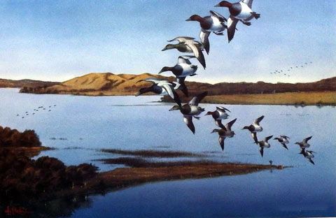 Les Kouba Print-Signed and Numbered:"They're Back"