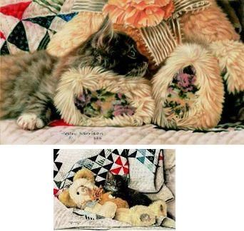Lesley Harrison Handsigned & Numbered Limited Edition Print w/ comp:"Grandma's Treasures "