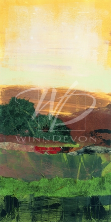 Leslie Bernsen Limited Edition Hand-Embellished Giclee on Canvas:"Closer to Home I"