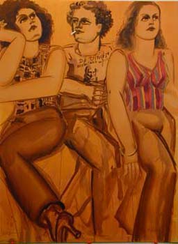 Lester Johnson Hand Signed Publisher Proof Lithograph:"Group Scene, DaVinci T Shirt"