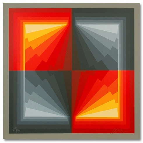 Lev Moross Limited Edition Serigraph Print: "Fans & Aliveness" Lev Moross Limited Edition Serigraph Print: "Fans & Aliveness"