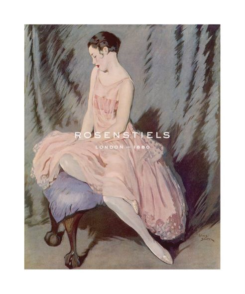 Lewis Baumer Hand Numbered Limited Edition Print on Paper :"The Pink Dress"