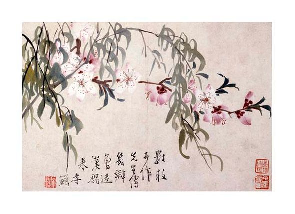 Li Shan Fine Art Open Edition Gicl&eacute;e:"Willow and Peach Blossoms"