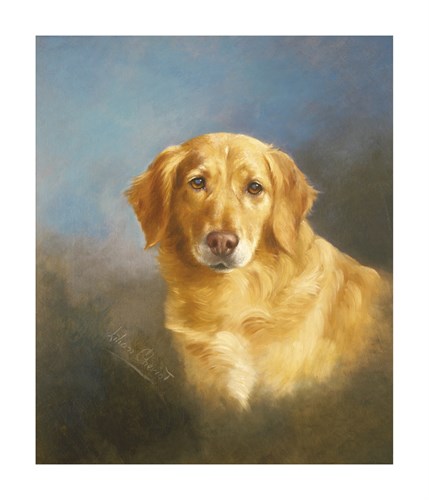 Lilian Cheviot Hand Numbered Limited Edition Print on Paper :"Golden Retriever"