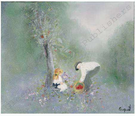 Lillian DeClarence August Handsigned and Numbered Limited Edition Gallery Offset Lithograph Paper: "Grand Pere"