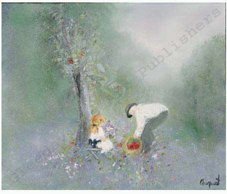 Lillian DeClarence August Handsigned and Numbered Limited Edition Gallery Offset Lithograph Paper: "Grand Pere"