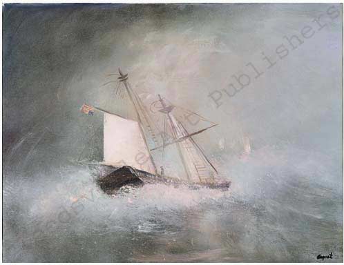 Lillian DeClarence August Handsigned and Numbered Limited Edition Gallery Offset Lithograph Paper: "Storm at Sea"