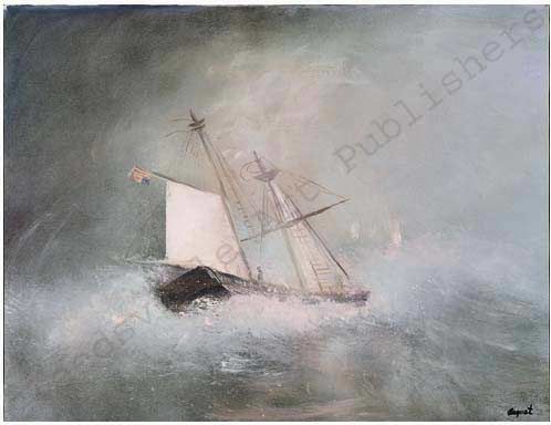 Lillian DeClarence August Handsigned and Numbered Limited Edition Gallery Offset Lithograph Paper: "Storm at Sea"