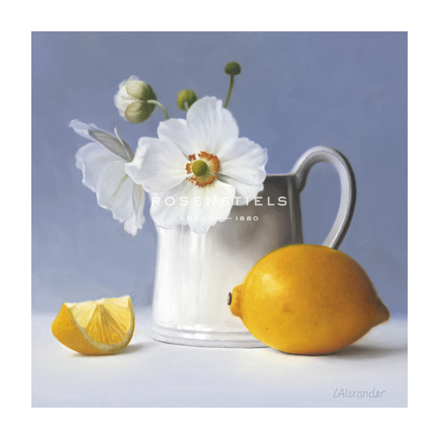 Linda Alexander Hand Numbered Limited Edition Print on Paper :"Still Life with Anemones"