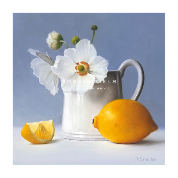 Linda Alexander Hand Numbered Limited Edition Print on Paper :"Still Life with Anemones"