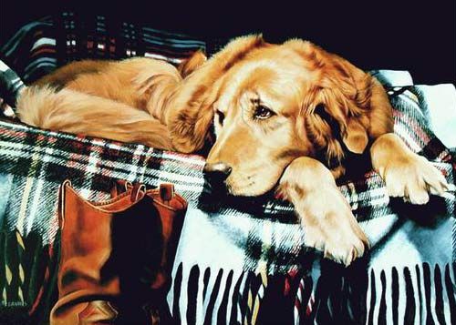 LINDA DANIELS 23X17 Secondary Market Art: "GIFT"