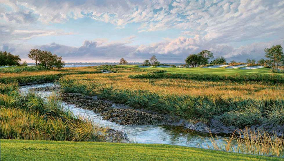 Linda Hartough Hand Signed and Numbered: "Artist Proof - 13th Hole, Seaside Course, Sea Island Golf Club - Paper"