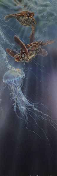 Linda Thompson Signed by the Artist Limited Edition Paper Lithograph:"Free Falling"