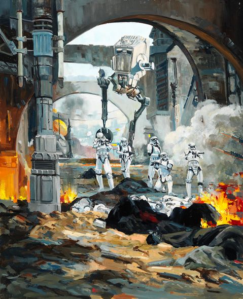 Line' Tutwiler Artist Signed and Numbered Limited Edition Star Wars Giclee:"Danger Around the Corner(Canvas)"