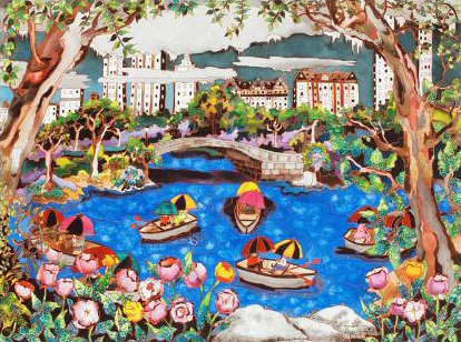 Linnea Pergola Limited Edition Giclée on Canvas: "Spring in NYC"