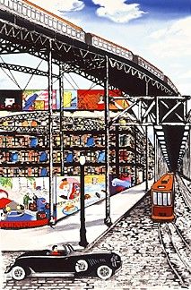 Linnea Pergola Limited Edition Serigraph on Paper: " New York Nostalgia "