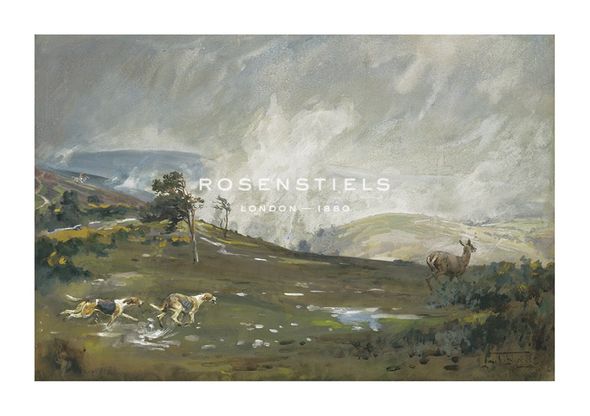 Lionel Edwards Hand Numbered Limited Edition Print on Paper :"Hind Hunting Webber's Post"