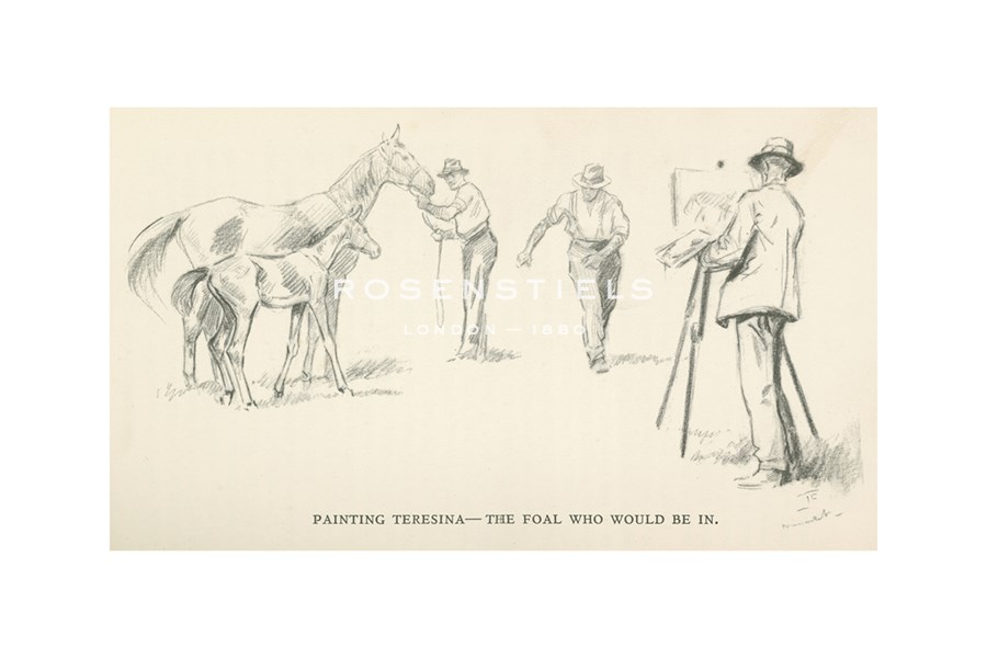 Lionel Edwards Hand Numbered Limited Edition Print on Paper :"Painting Teresma - The Foal who would be in"