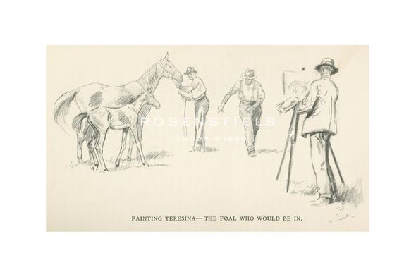 Lionel Edwards Hand Numbered Limited Edition Print on Paper :"Painting Teresma - The Foal who would be in"