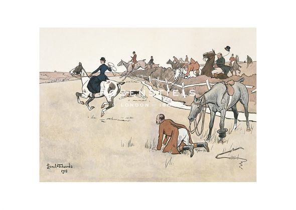 Lionel Edwards Hand Numbered Limited Edition Print on Paper :"Spot Leads"