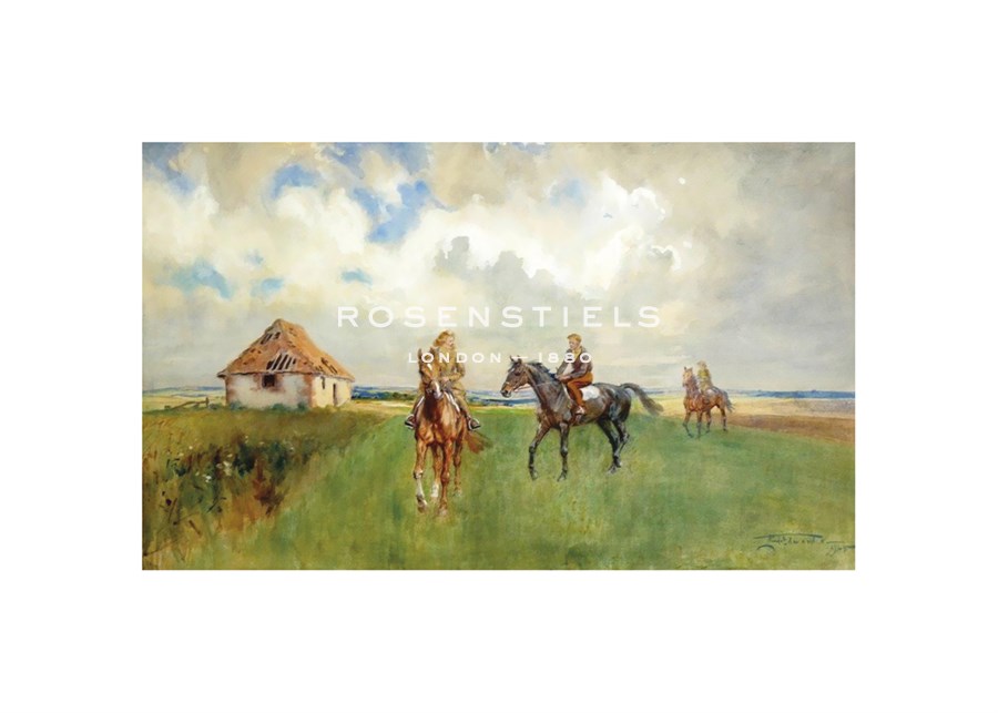 Lionel Edwards Hand Numbered Limited Edition Print on Paper :"The Rubbing House, Upper Lambourn, 1945."