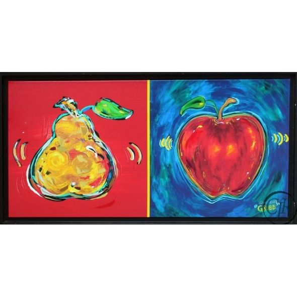 Lisa Grubb Hand Embellished Giclee on Canvas:"Good Fruit"