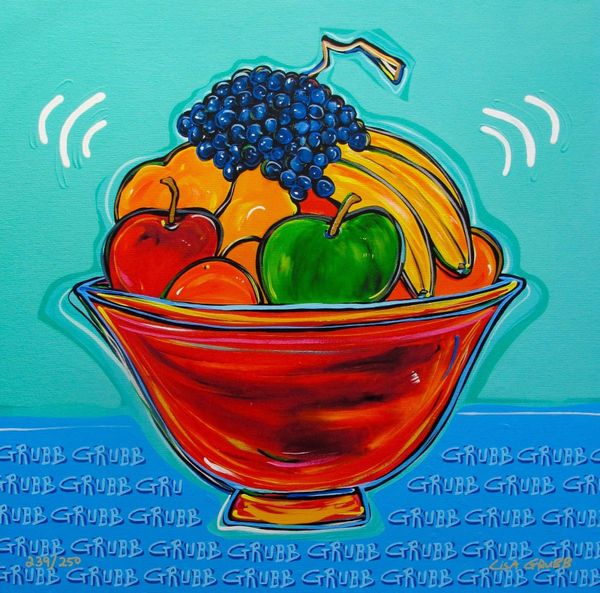 Lisa Grubb Hand Signed Limited Edition Giclee"Fruit Bowl" Lisa Grubb