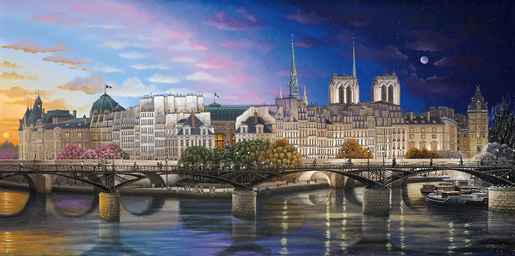 Liudmila Kondakova Artist Signed and Numbered Limited Edition Canvas:"Four Seasons (Quatre Saisons à Paris)"