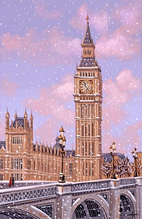 Liudmila Kondakova Handsigned and Numbered Limited Edition Hand-Crafted Stone Lithograph: "Big Ben"