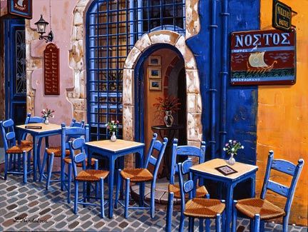 Liudmila Kondakova Handsigned and Numbered Limited Edition Hand-Crafted Stone Lithograph: "Island Morning"