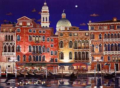 Liudmila Kondakova Limited Edition Serigraph on Paper: " Hotel Rialto "