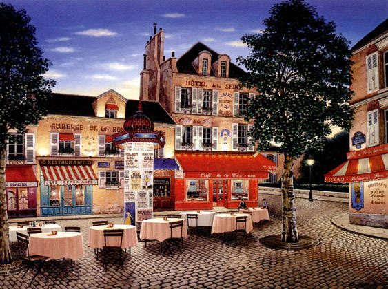 Liudmila Kondakova Signed And Numbered Limited Edition Serigraph:"Hotel De La Seine "