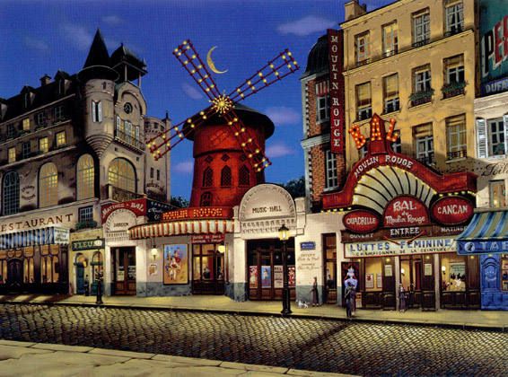 Liudmila Kondakova Signed And Numbered Limited Edition Serigraph:"Moulin Rouge "