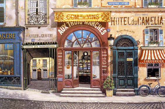 Liudmila Kondakova Signed And Numbered Limited Edition Serigraph on Coventry Smooth White Paper :"Hotel Du Camelia "