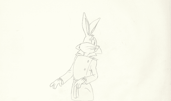 Looney Tunes Original Production Drawing: "Bugs Bunny"