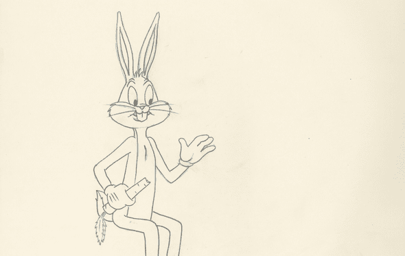 Looney Tunes Original Production Drawing: "Bugs Bunny"